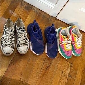 Women’s Sneaker Bundle Size 8 – Converse Animal Print, Fila & Nike Trainers